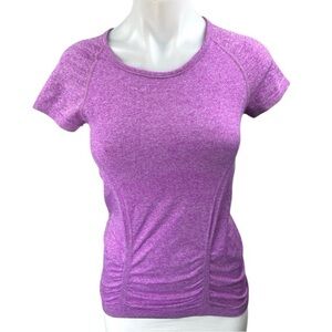 Athleta Purple Ruched Short Sleeve T-Shirt